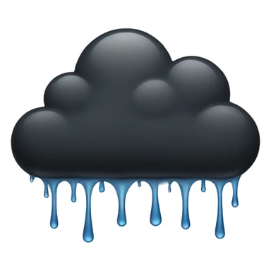 black clouds and rain dripping down sticker