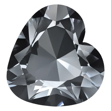 Heart shaped 56-carat black diamond sticker