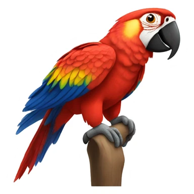 A scarlet macaw sticker