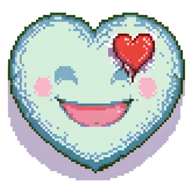 smiling face with a heart popping out sticker
