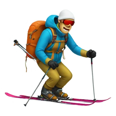 Backcountry skiing sticker