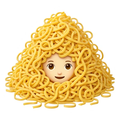 shredded cheese, small pile or scatter, thin irregular shreds, pale yellow to golden, curly soft texture, fresh, not dry or clumped, no packaging, bowl, dish, or faces, clean 3D, soft shadows, transparent background, emoji scale sticker