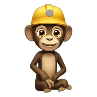 monkey making a house plan sticker