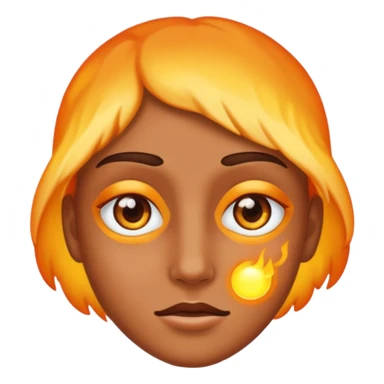 Error face with heat eyes sticker