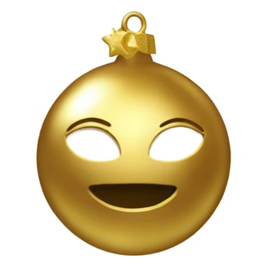 A metallic gold ornament sticker