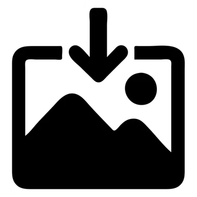 image icon with arrow pointing in sticker