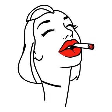 Big lips blowing a kiss sticker