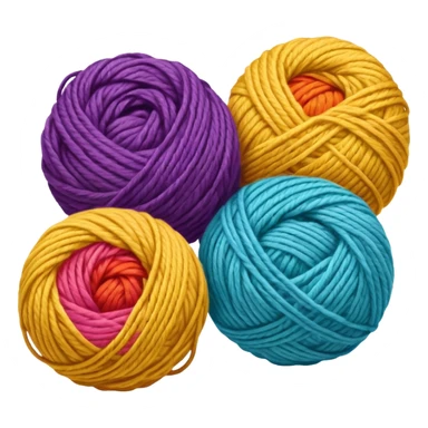 three balls of thread sticker