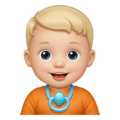 baby with pacifier sticker