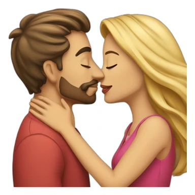 hombre y mujer beso sticker