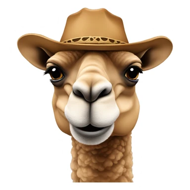 Camel with a cowboy hat  sticker
