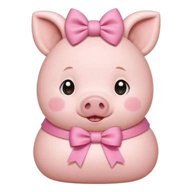 bunny ear accessory wearing baby piggy bun sticker