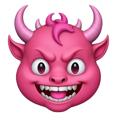 Devil emoji but pink 😈 sticker