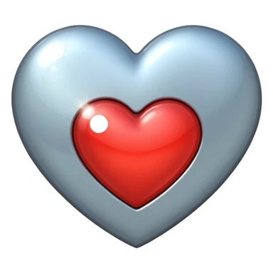 heart with a mirror effect sticker