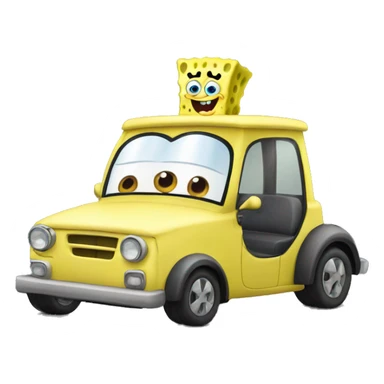 SpongeBob driving  sticker