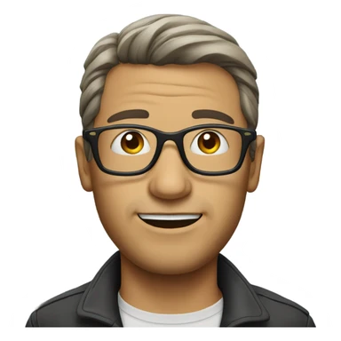 a man with glases sticker