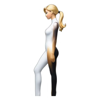 Ivanka trump tall figurine side view in body paint sticker