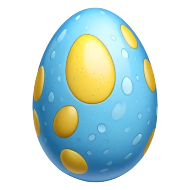 yellow and blue Easter egg sticker