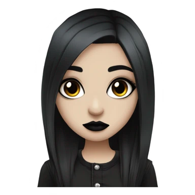 Emo goth girl w dark makeup  sticker