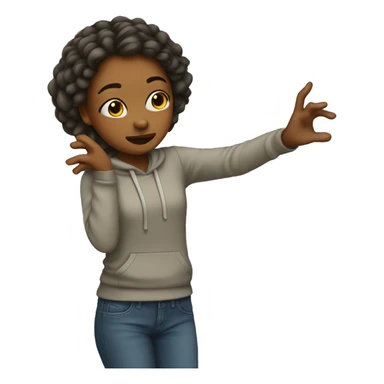 girl doing a dab sticker