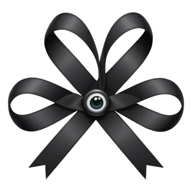 Ruban noir croisé sticker