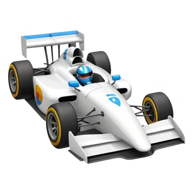 white Formula car sticker