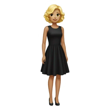 smal black dress sticker