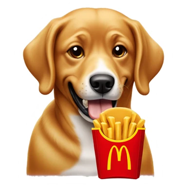 Dog eating McDonald’s  sticker