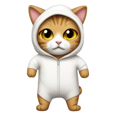 Cat in a onesie sticker