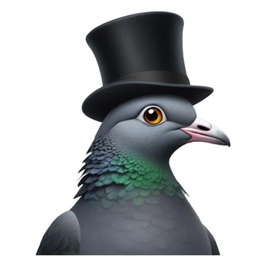Pigeon in a top hat  sticker