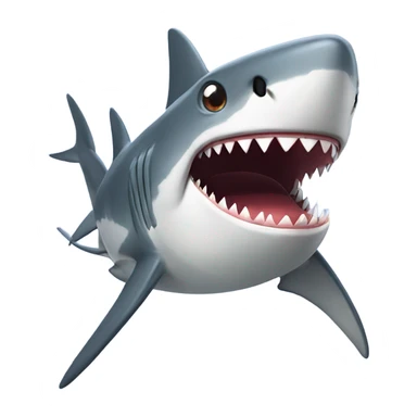 A shark using a iPhone sticker
