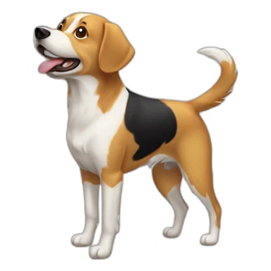 Chien sur oiseau sticker