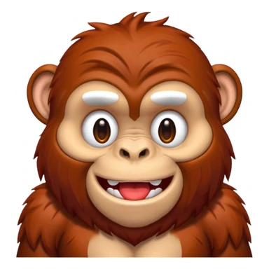red ape playful look sticker