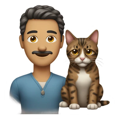 man brindle cat sticker