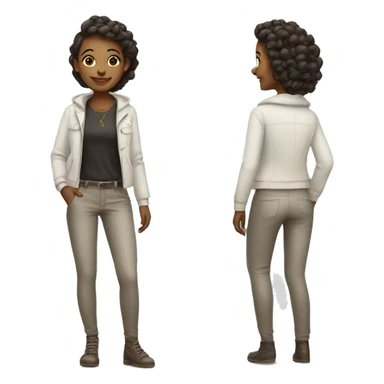 smiling girl in stylish outfit sticker