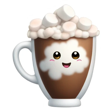 A hot cocoa with lots of marshmallow  sticker