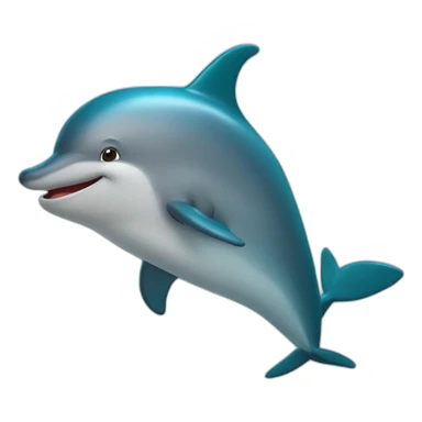 Coeur sur dophin sticker