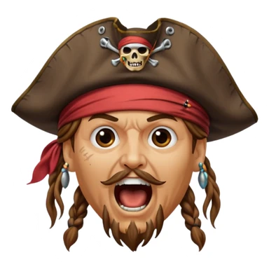 jack sparrow screaming sticker
