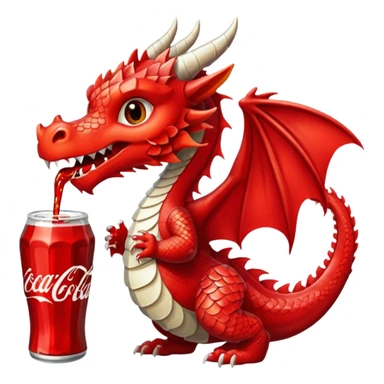Un dragon tomando cocaa sticker