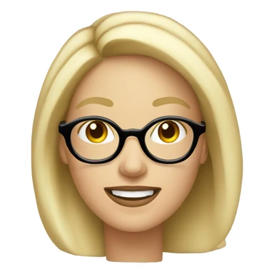 Beautiful Blonde woman wearing glasses calling on cell phone sticker