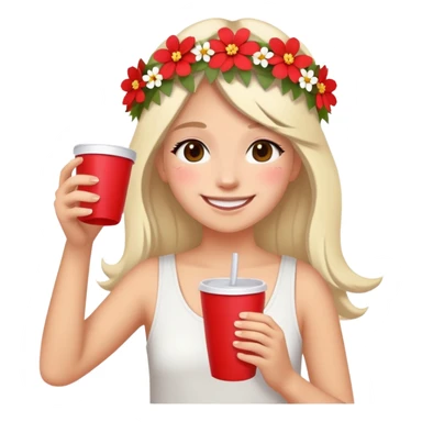 Girl partying at festival  sticker