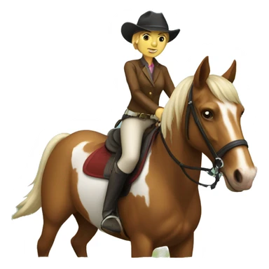 Horse riding with the dog  sticker