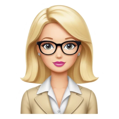 blonde makeup artist barbie librarian sticker