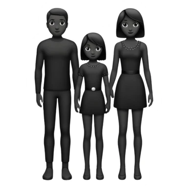 two silhouettes, big and small, standing apart with a dotted line between sticker