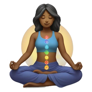 Chakra woman meditating  sticker