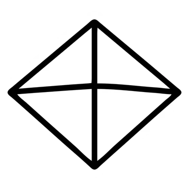 pink octahedron, icon style, clean and geometric sticker