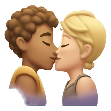 kissing under a sunny sky sticker