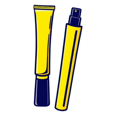 Yellow cosmetic tube of cream or lotion sticker