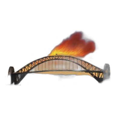 sydney-harbour-bridge on fire sea sticker