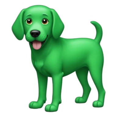 Green dog with big butt sticker
